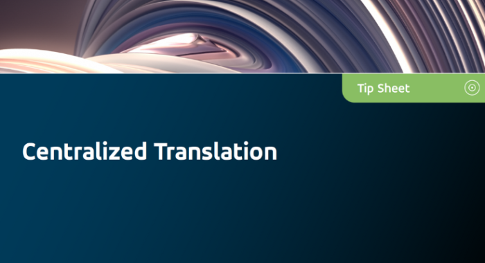 Centralized Translation