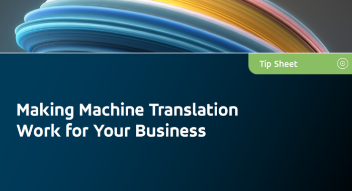 Making MT work for your business